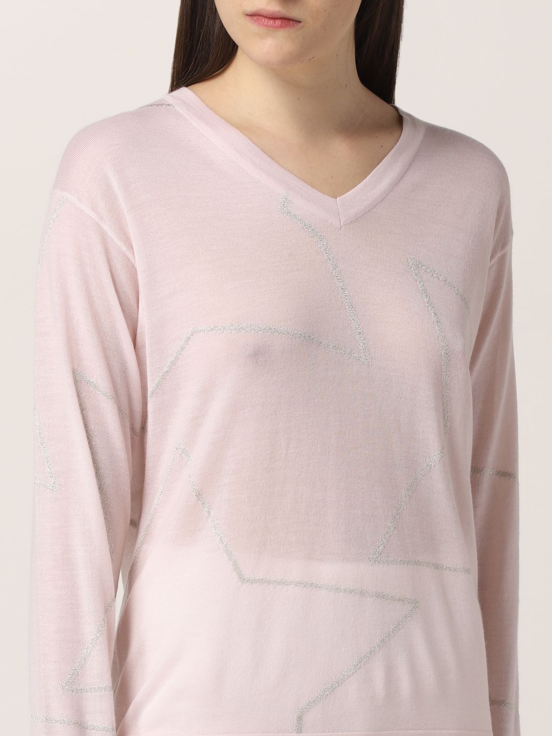 Sweater Lorena Antoniazzi: Lorena Antoniazzi sweater with glitter stars pink 3