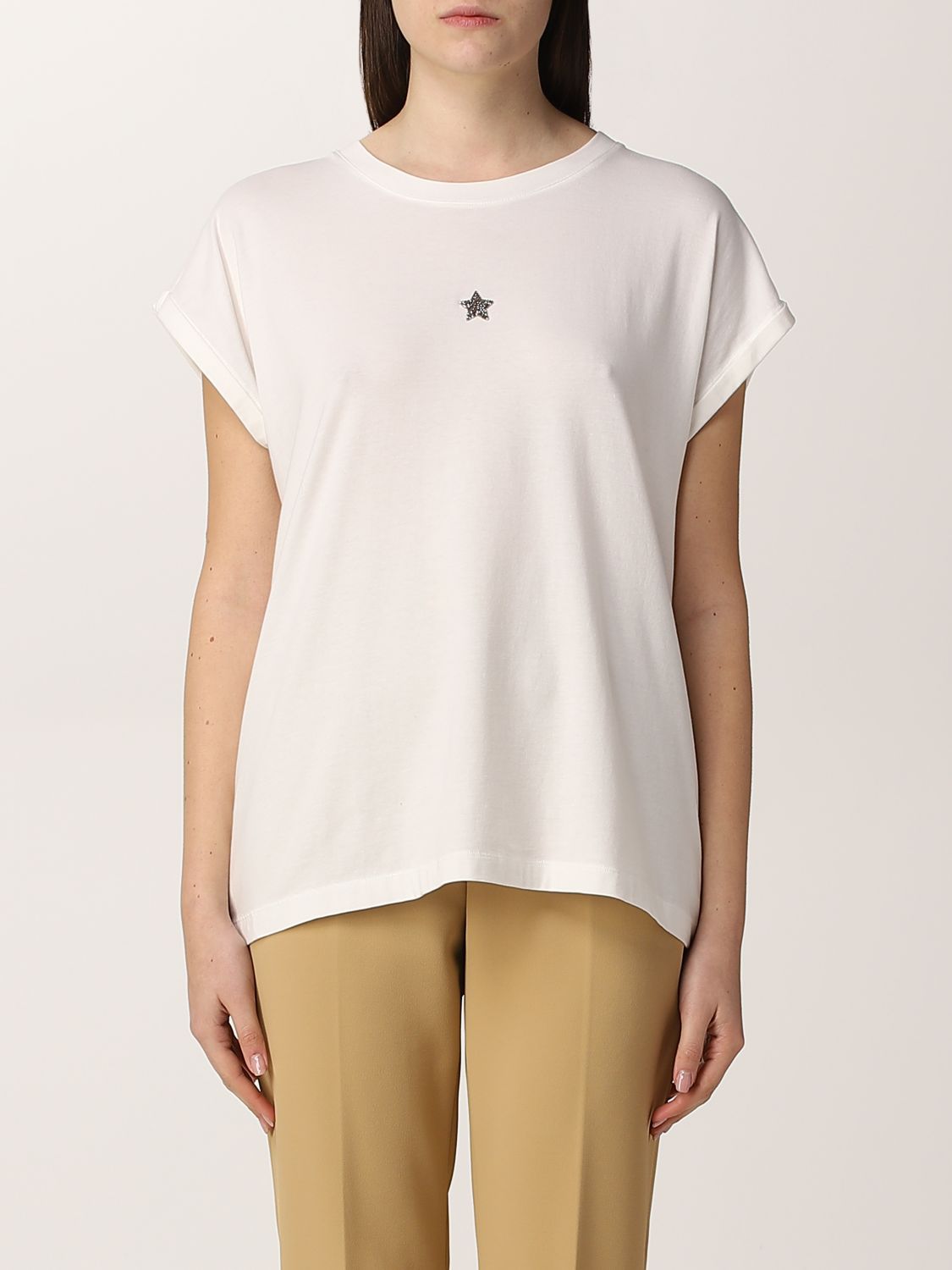 T-Shirt Lorena Antoniazzi: Lorena Antoniazzi cotton T-shirt white 1