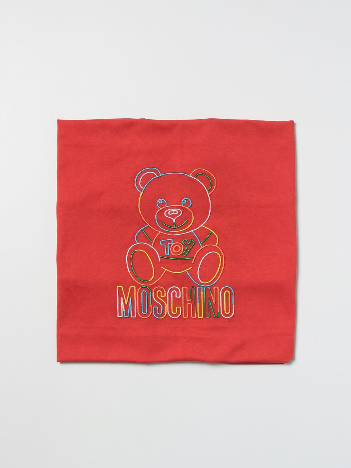 Copertina Moschino Baby: Copertina Teddy Bear Moschino Baby in cotone rosso 1