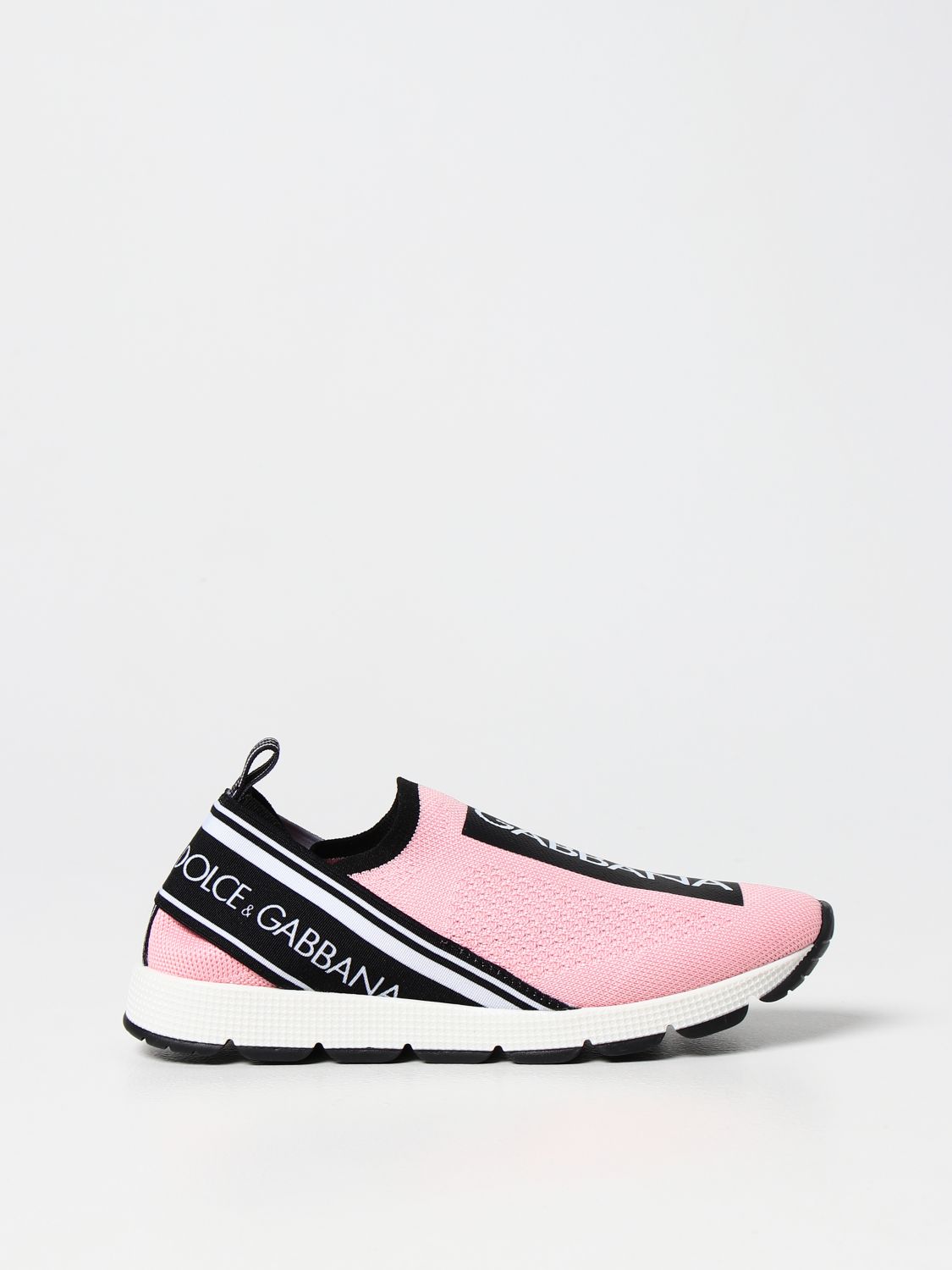 Dolce & Gabbana Kids' Mesh Sneakers In Pink