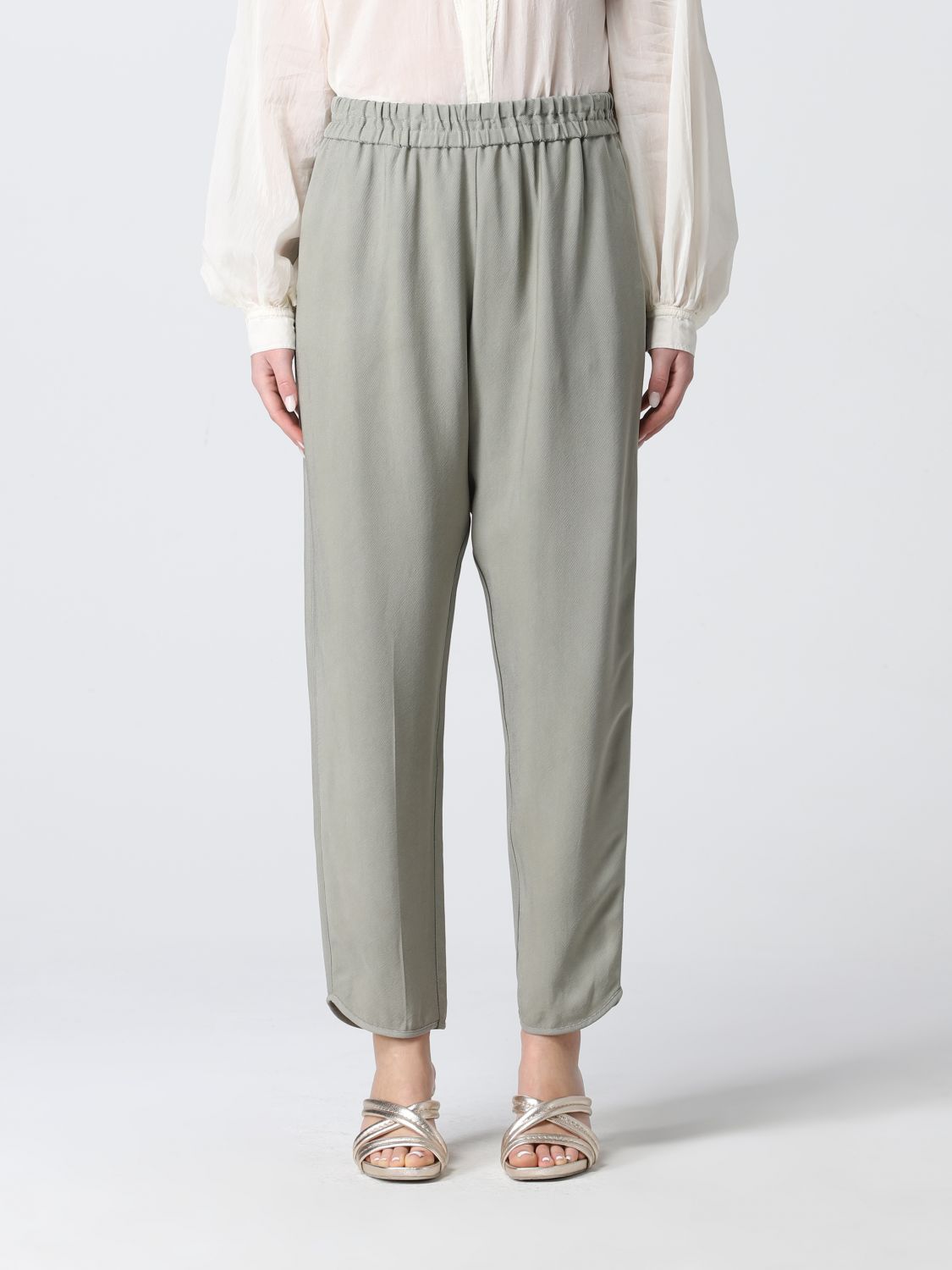 FORTE FORTE: pants for woman - Green | Forte Forte pants 8826 online on ...