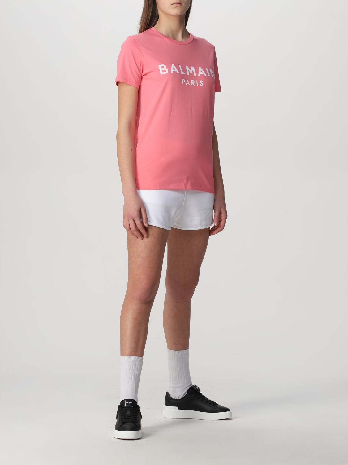 BALMAIN：Tシャツ レディース - ピンク | GIGLIO.COMオンラインの