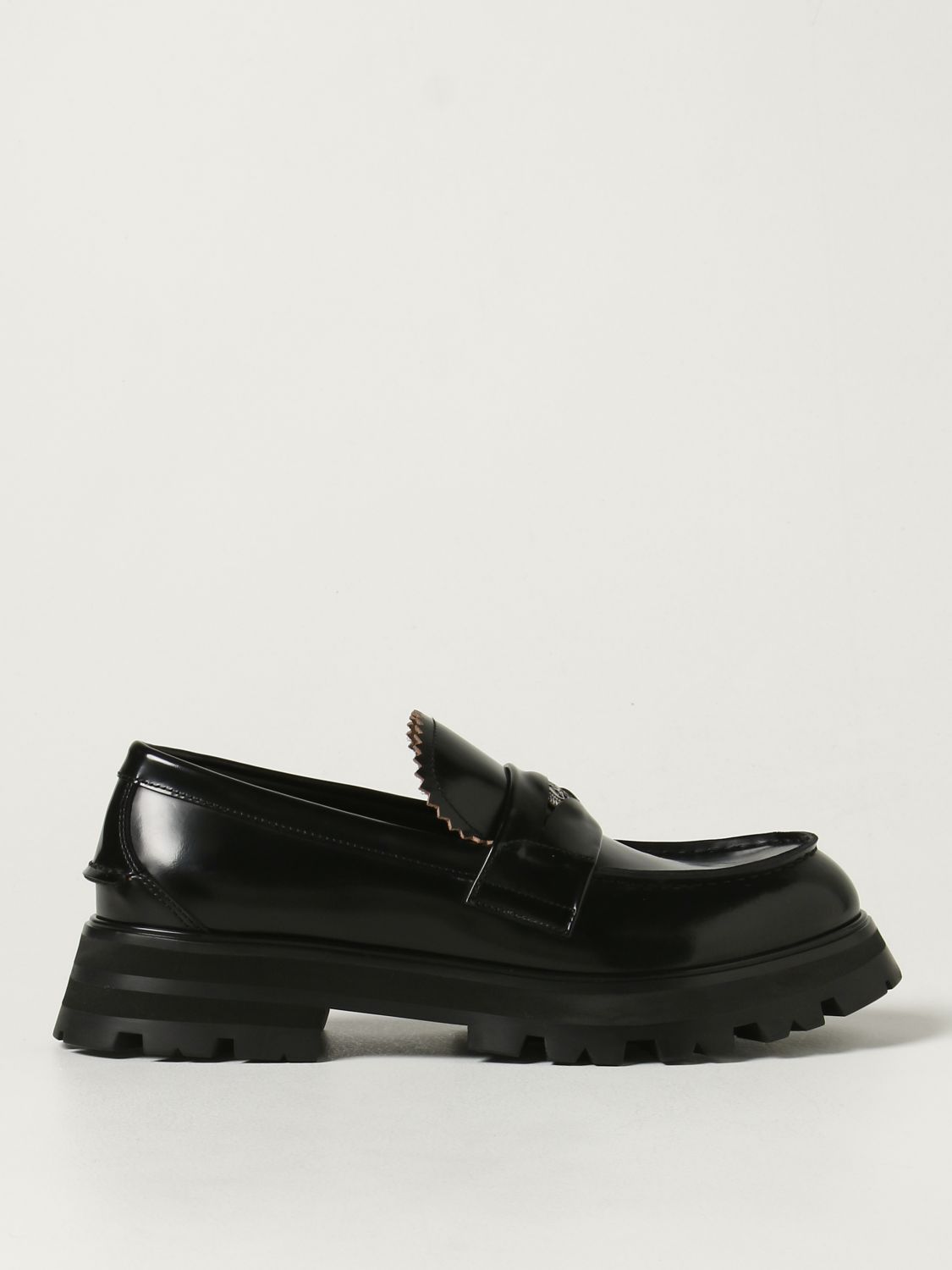 Alexander Mcqueen Leather Loafers In Black | ModeSens