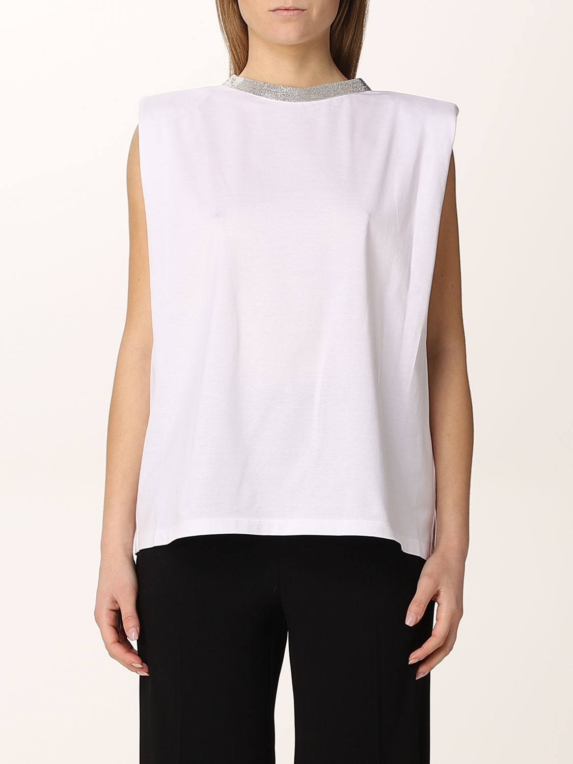 FABIANA FILIPPI: top in cotton jersey | Top Fabiana Filippi Women White ...