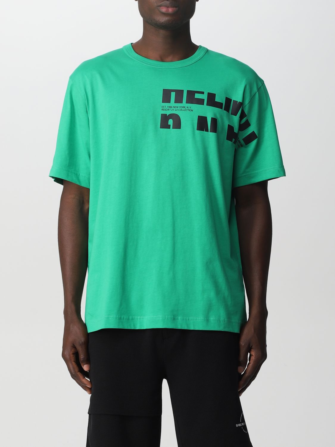 HELMUT LANG: t-shirt for man - Green | Helmut Lang t-shirt L10HM504 ...