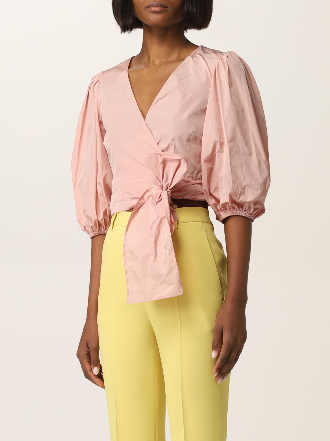 RED VALENTINO: cropped shirt in taffeta 