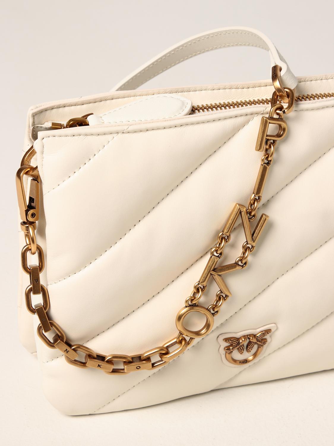 PINKO Twins small bag in quilted nappa White Pinko crossbody bags