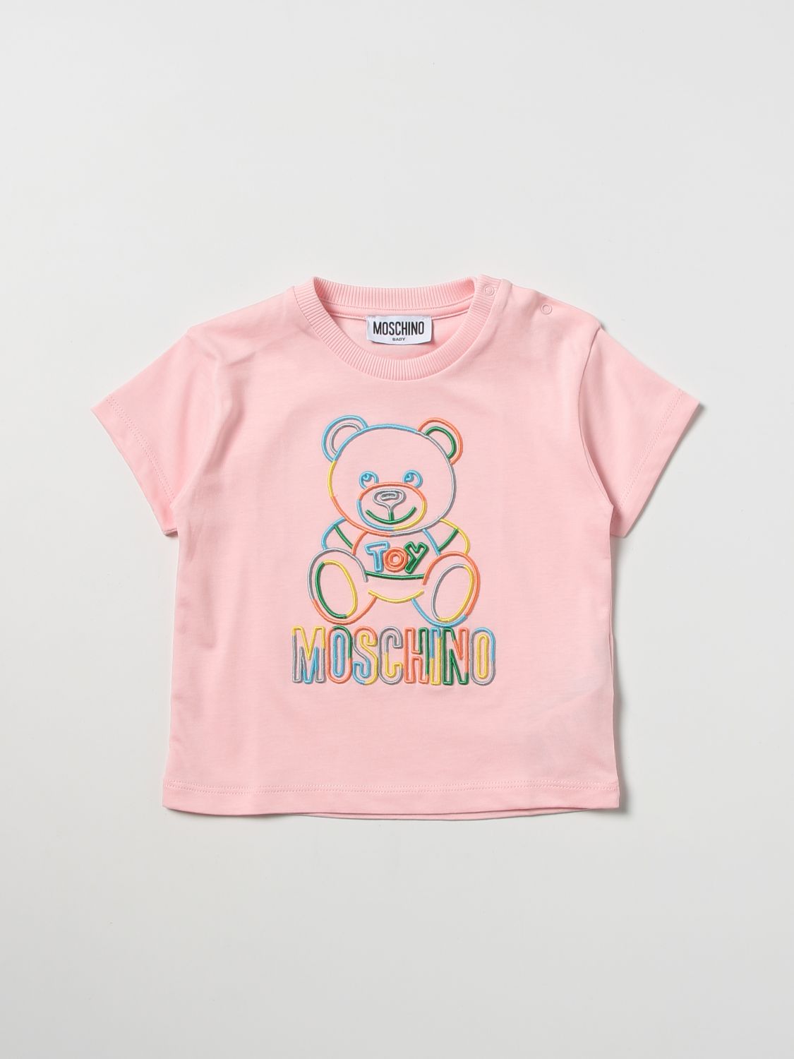 T-shirt Moschino Baby: T-shirt Moschino Baby con Teddy Bear multicolor rosa 1