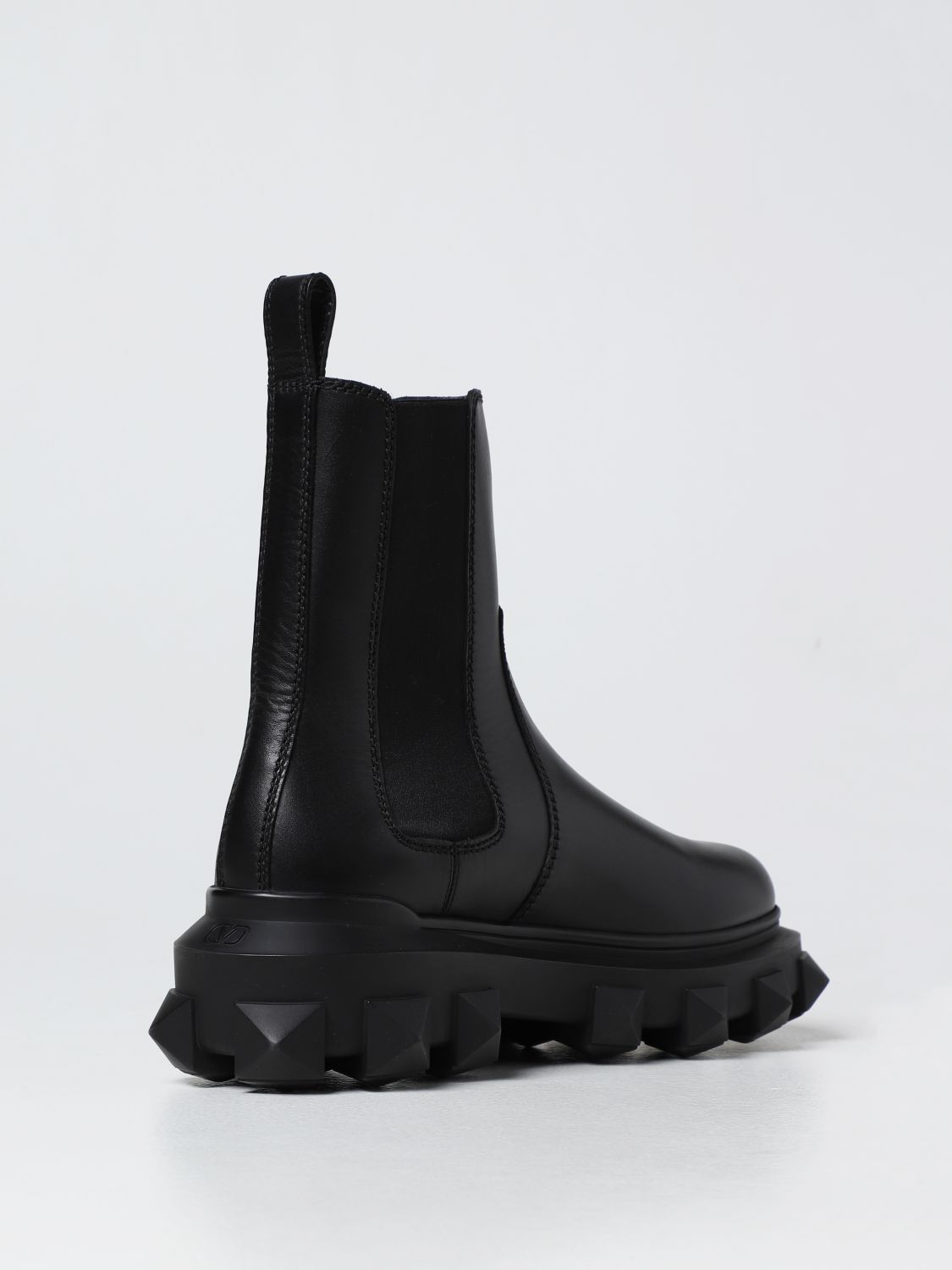Boots Valentino Garavani: Valentino Garavani Trackstud leather boots black 3