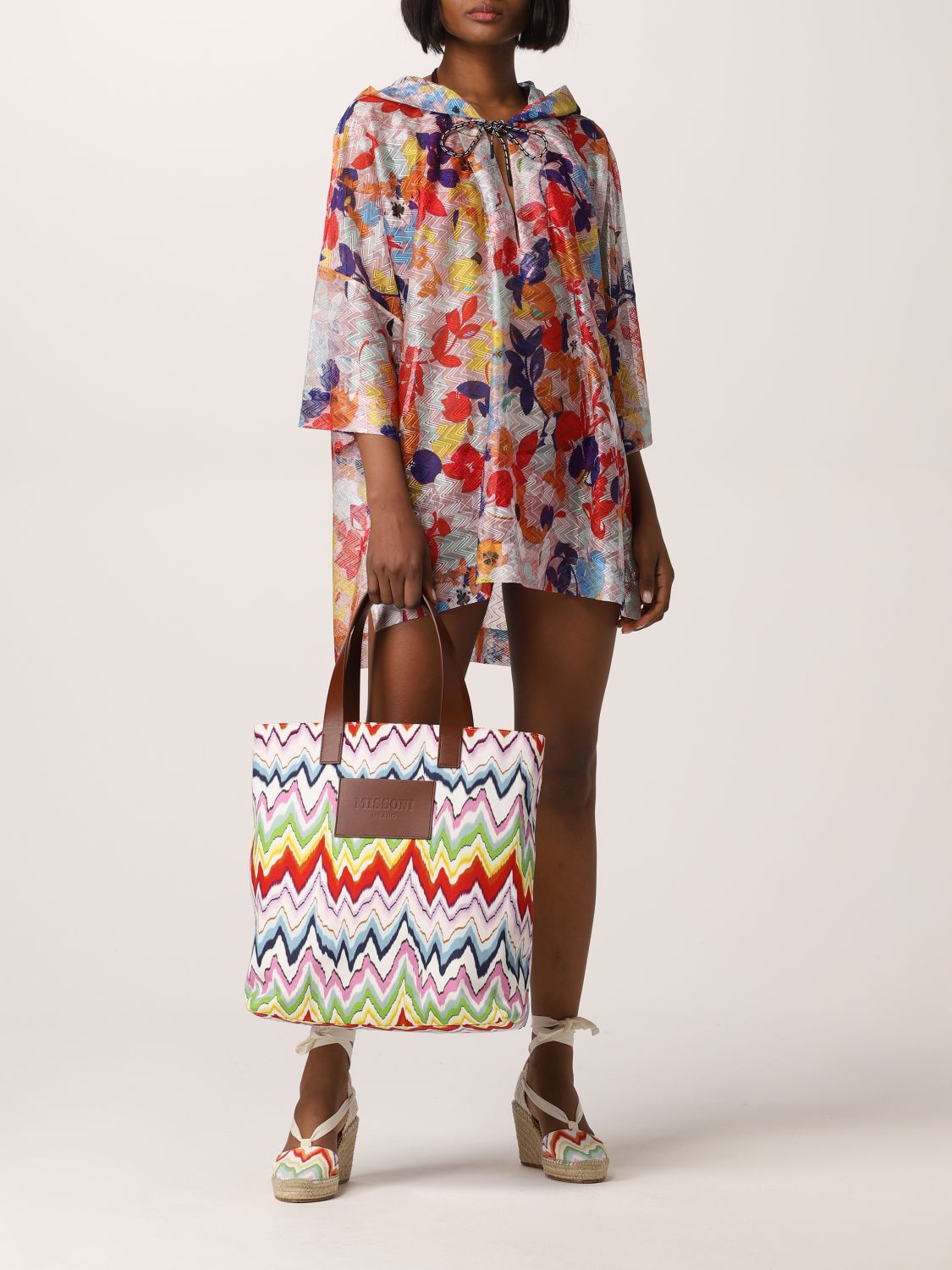 Dress Missoni: Missoni mini beach dress with zig zag pattern multicolor 2