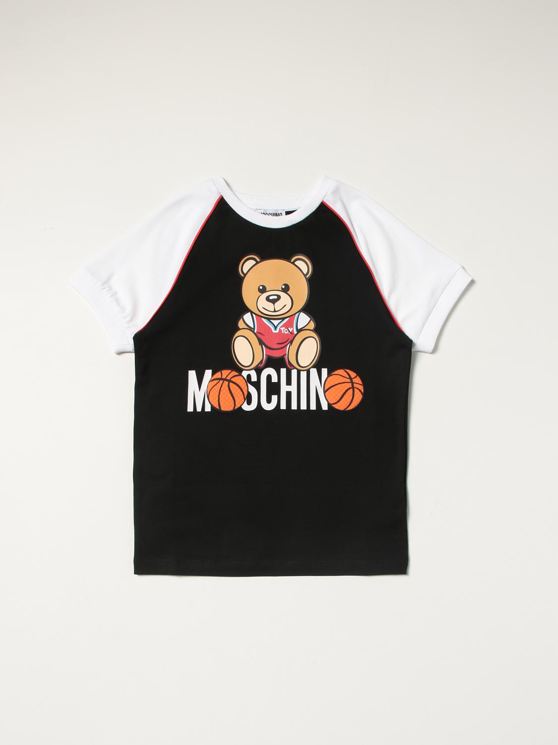 MOSCHINO KID: Camisetas niños - Negro | Camisetas Moschino Kid HMM02WLBA10  GIGLIO.COM