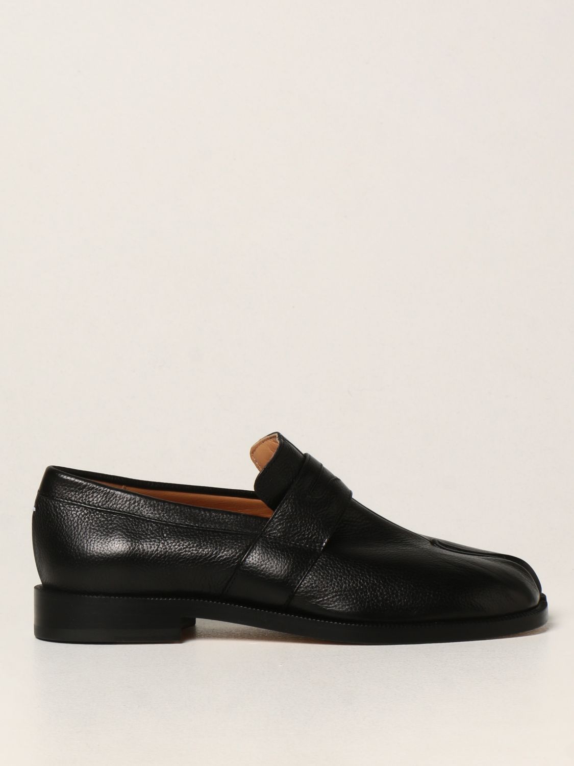MAISON MARGIELA: Tabi split leather loafers - Black | Maison Margiela S58WR0035P4486 online on GIGLIO.COM