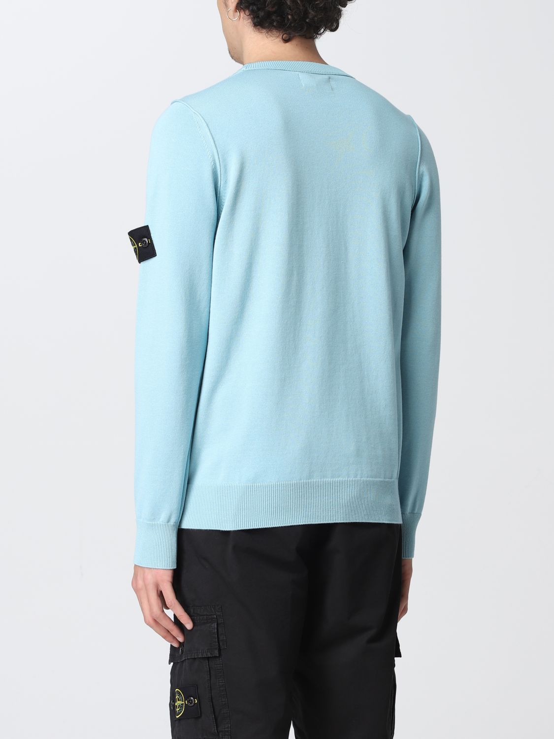 STONE ISLAND: jumper in soft cotton - Water | Stone Island jumper 540B2 ...