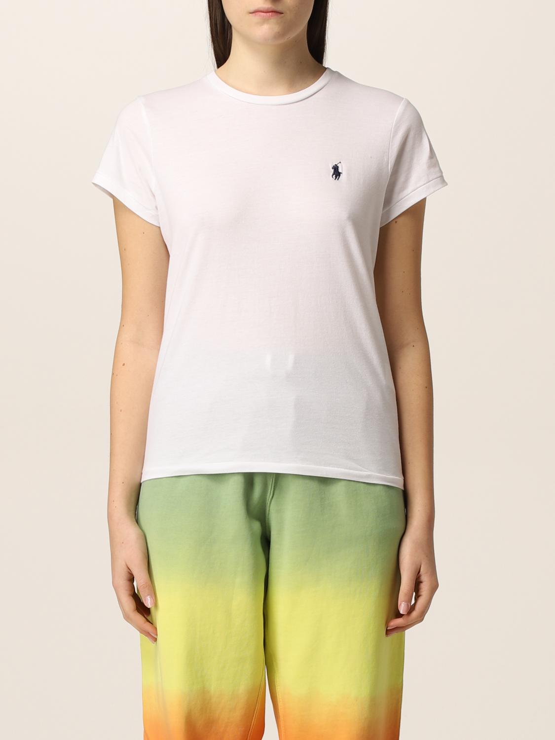 camiseta ralph lauren blanca mujer