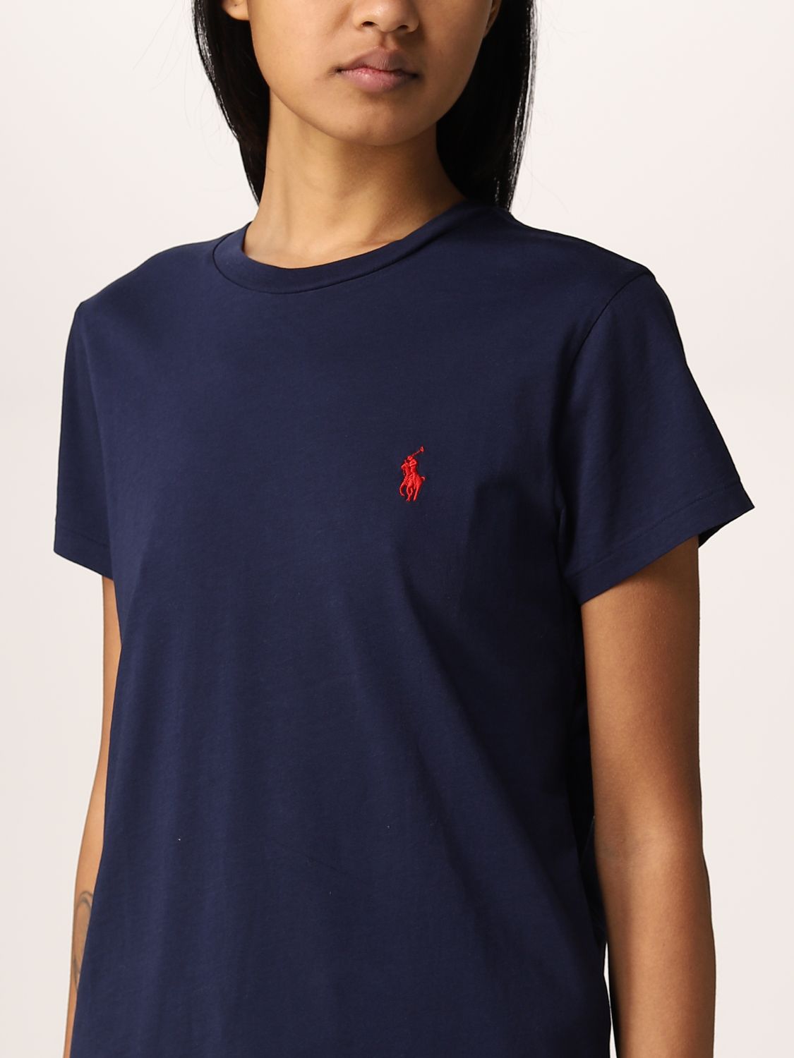 T-shirt Polo Ralph Lauren: T-shirt Polo Ralph Lauren in cotone con logo blue navy 3