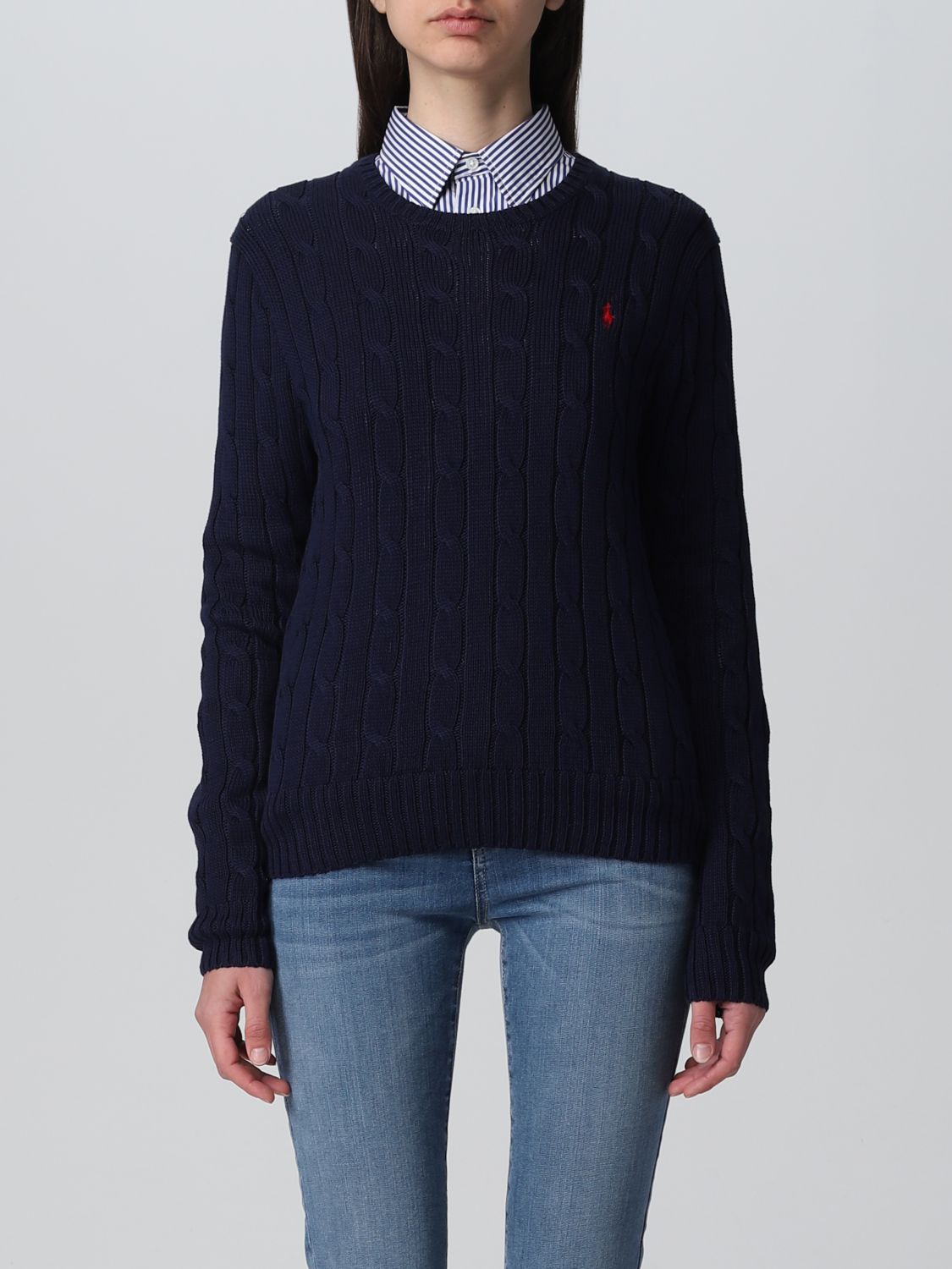 Polo Ralph Lauren Cable Sweater In Navy