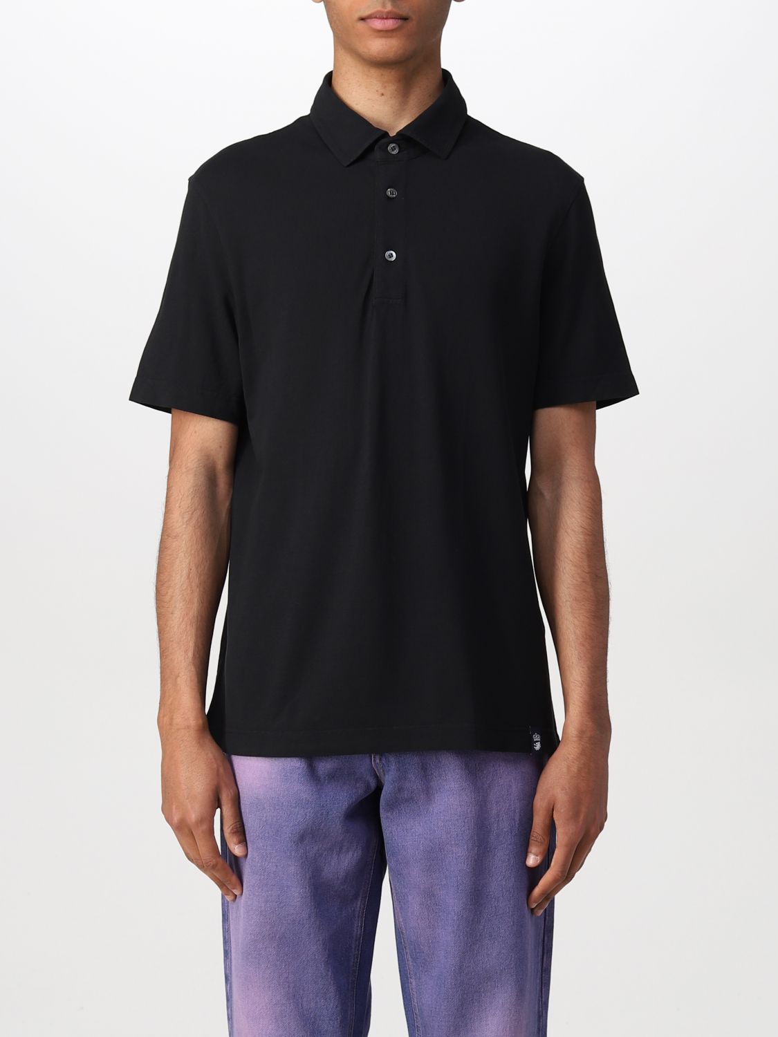 Drumohr Short-sleeve Cotton Polo Shirt In Gnawed Blue | ModeSens