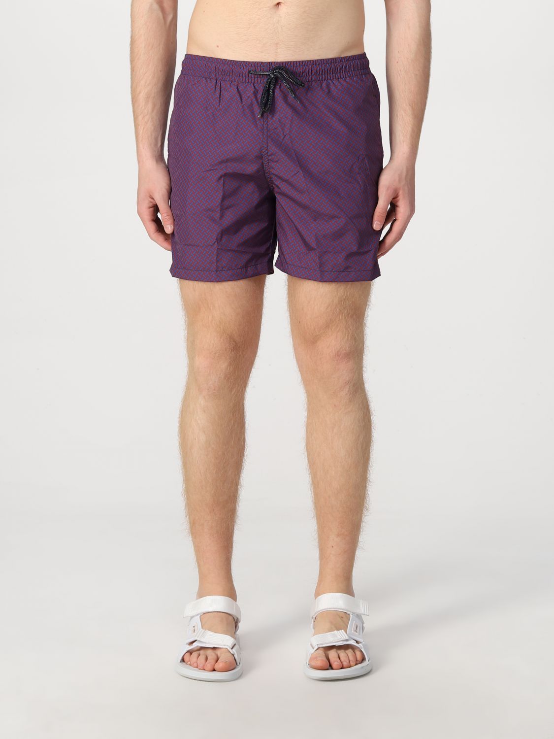 Drumohr Patterned  Boxer Costume In Plum