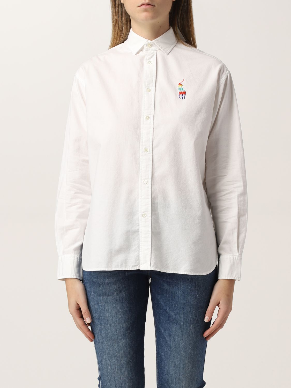 Polo Ralph Lauren shirt with multicolor embroidered logo