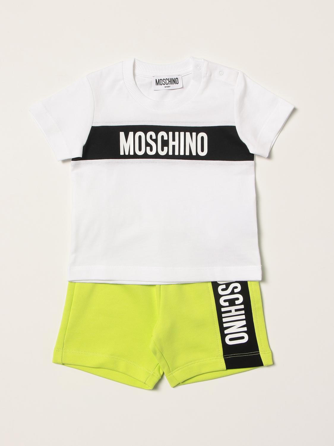 MOSCHINO BABY tshirt + shorts set White Moschino Baby jumpsuit