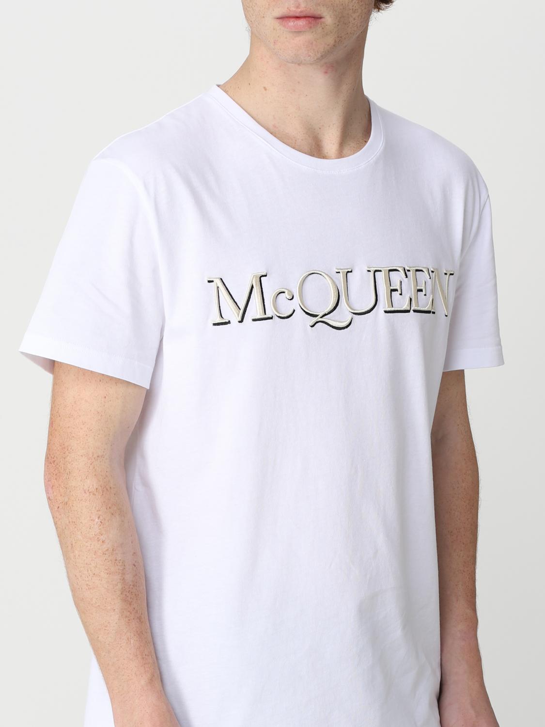 T-shirt Con Logo Ricamato da Donna Alexander Mcqueen | Coltorti Boutique