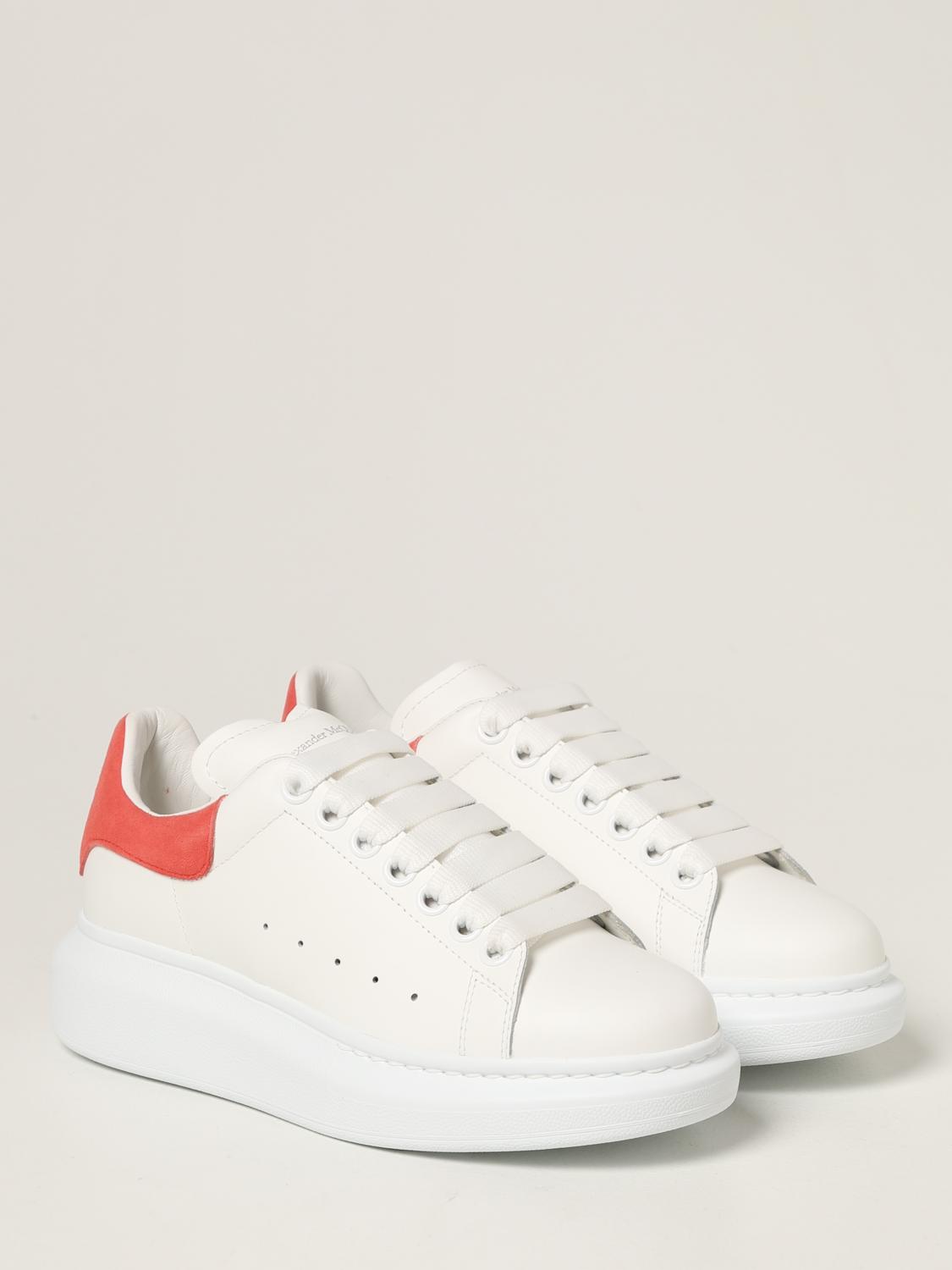 ALEXANDER MCQUEEN: Sneakers in pelle - Corallo | Sneakers Alexander Mcqueen  553770WHGP7 GIGLIO.COM