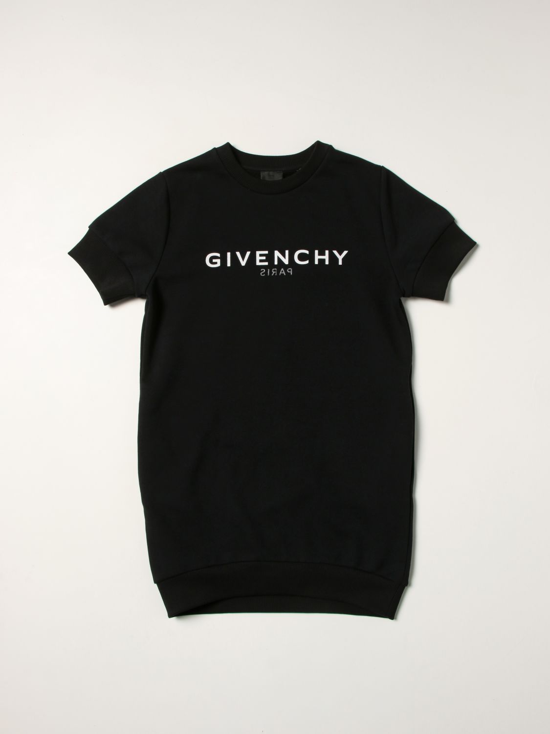 Vestido Givenchy: Vestido estilo sudadera con logo de Givenchy negro 1