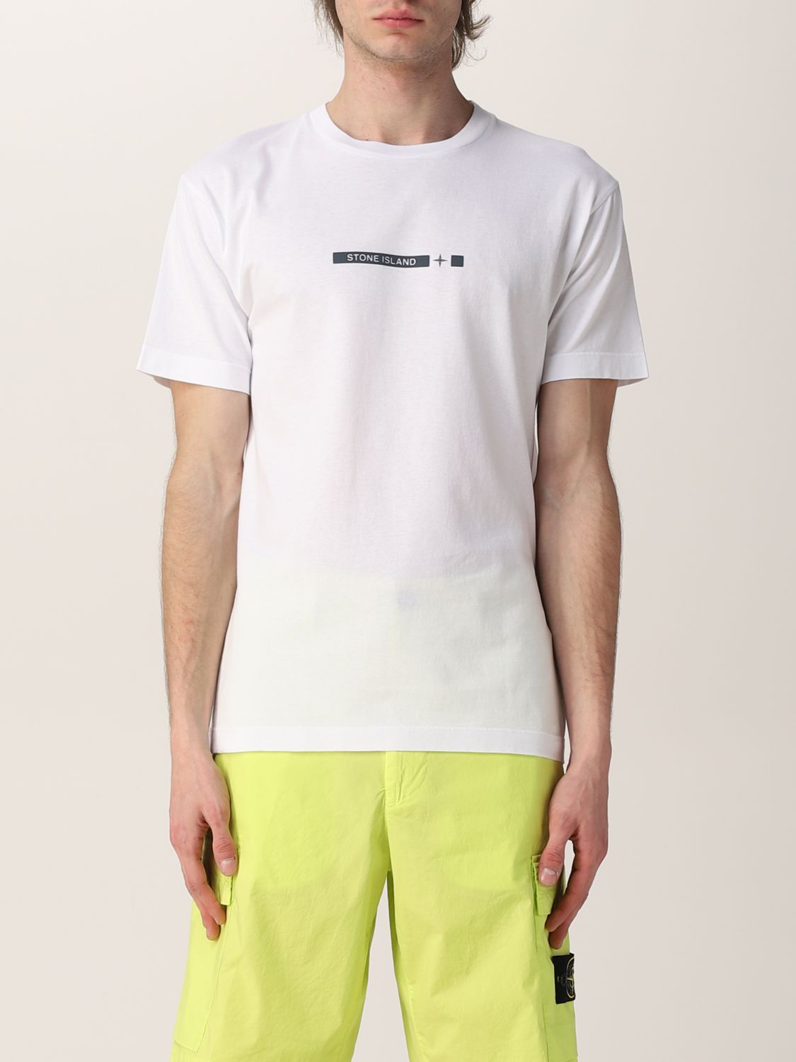 stone island t shirt and shorts