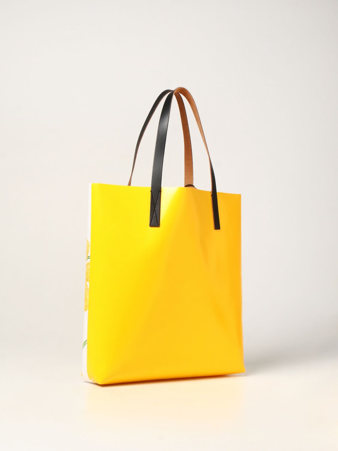 Marni PVC tote bag with Pansies print
