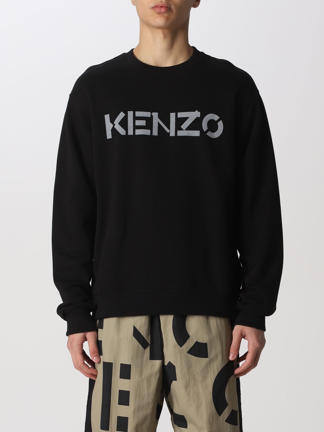 Felpa Kenzo: Felpa Kenzo in cotone con logo nero 1