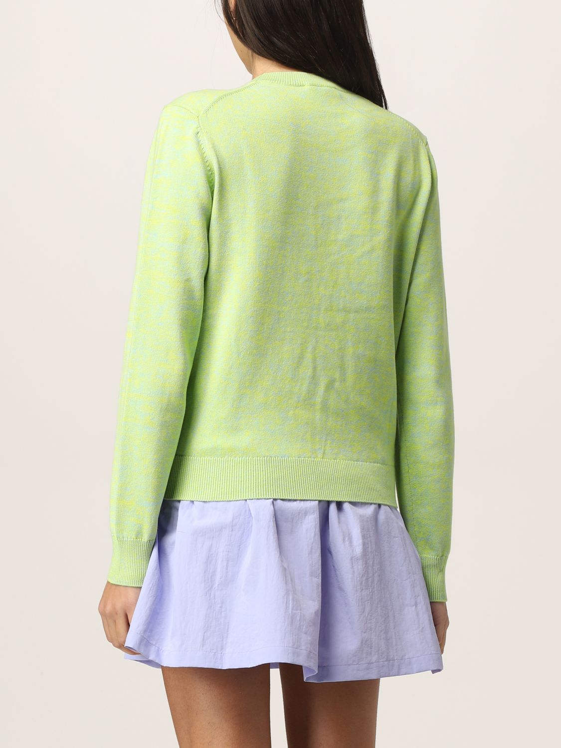 KENZO: cotton blend sweater with logo - Green | Sweater Kenzo 