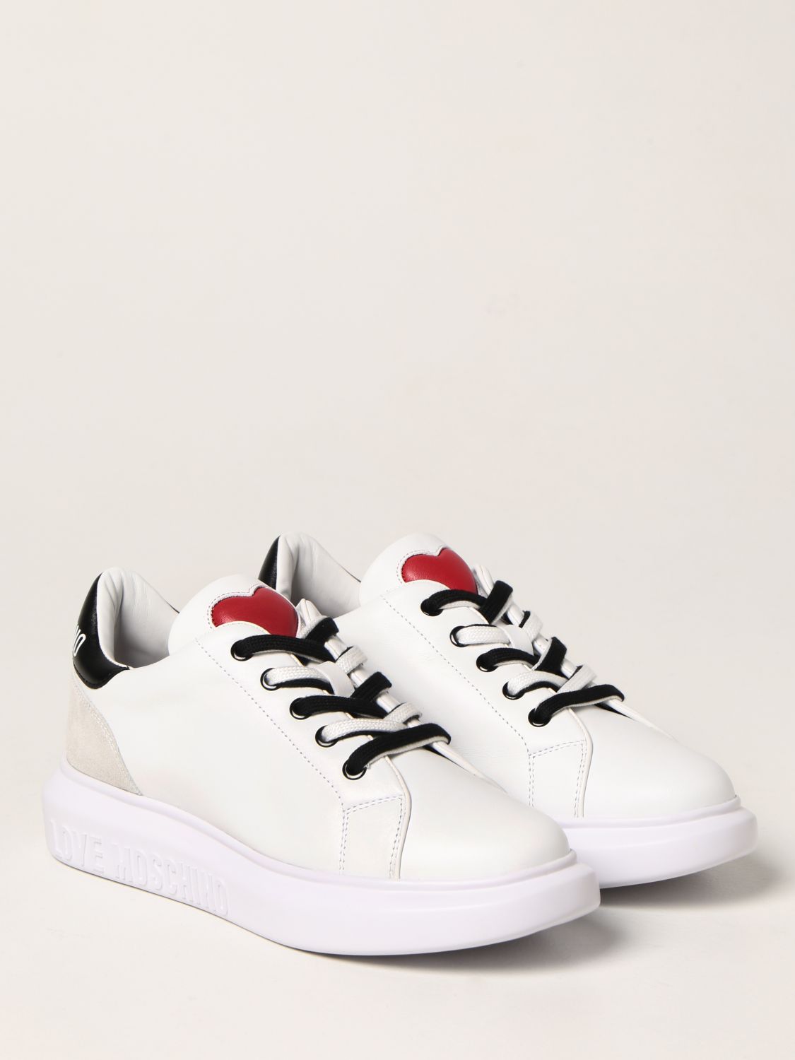 LOVE MOSCHINO: sneakers in leather with heart | Sneakers Love 