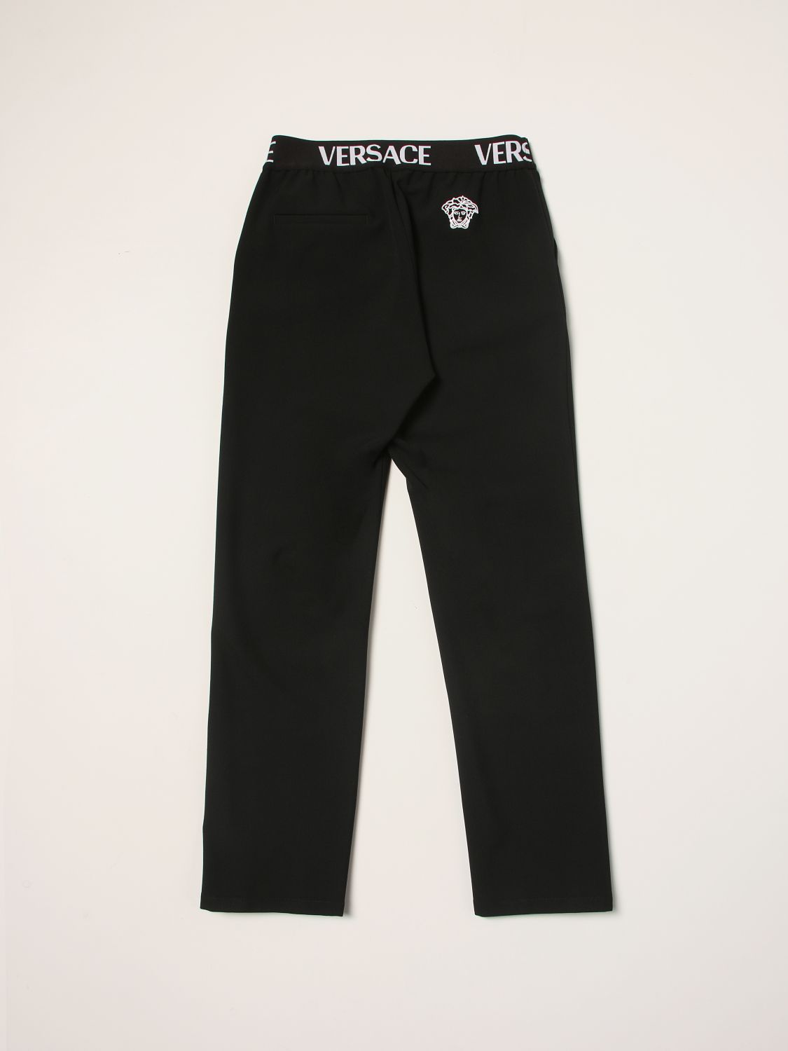 Pantalone Young Versace: Pantalone Versace Young con logo Medusa nero 2