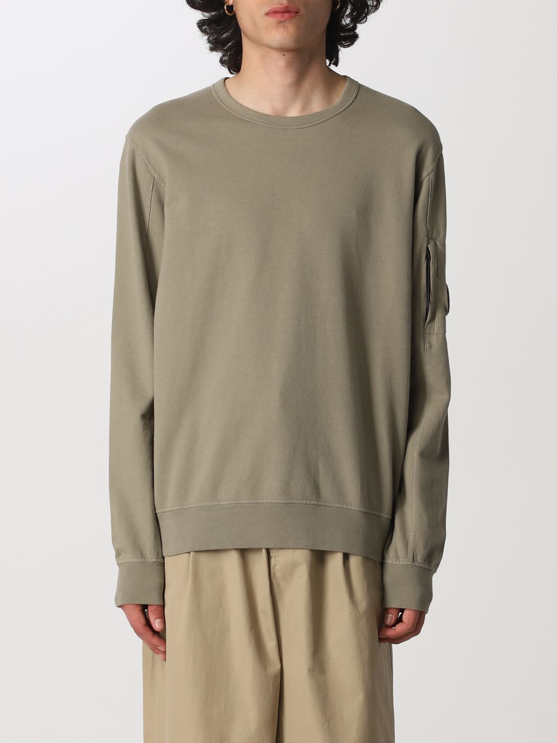 C.p. Company Sweatshirt  In Cotton In Olive