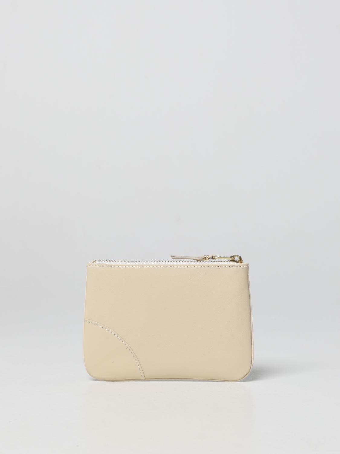 COMME DES GARÇONS WALLET: Pochette in pelle - Ecru | Portafoglio Comme Des  Garçons Wallet SA8100 GIGLIO.COM