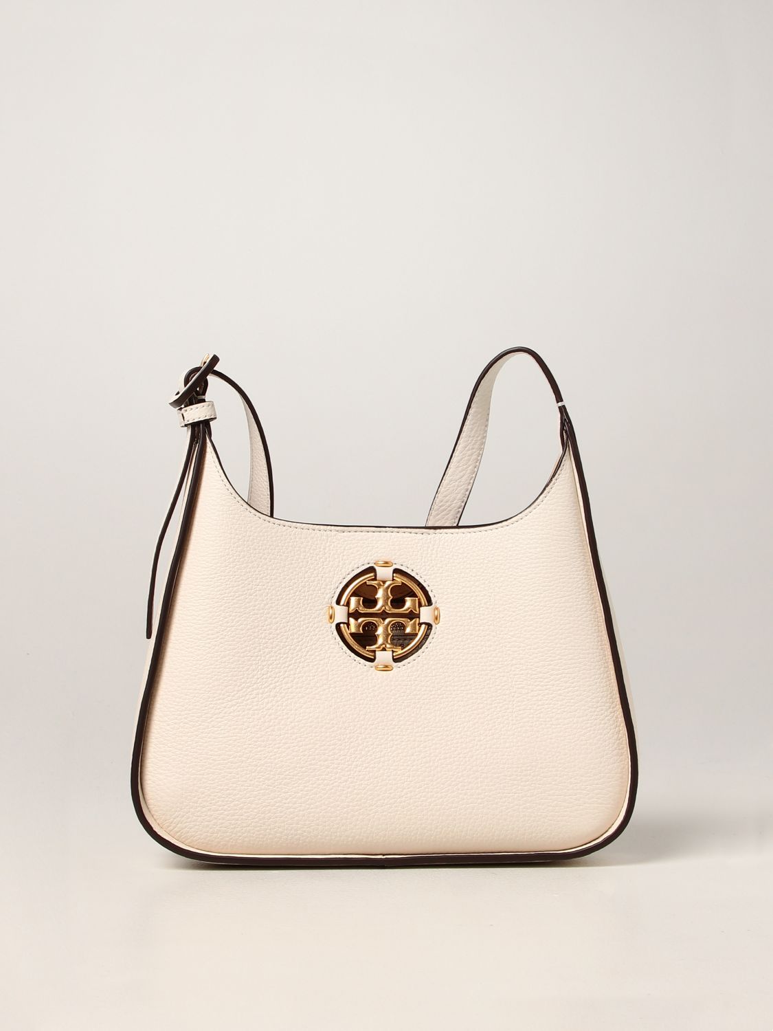 TORY BURCH: Miller small bag in grained leather - Ivory | Tory Burch  crossbody bags 82982 online on 