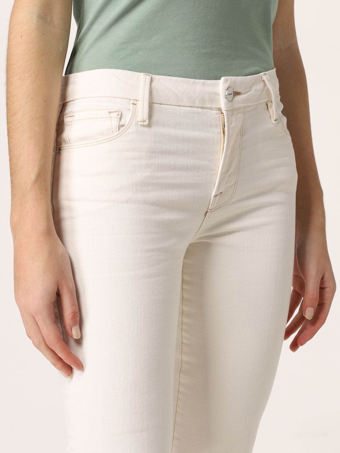 Vaquero Frame: Jeans mujer Frame blanco 3