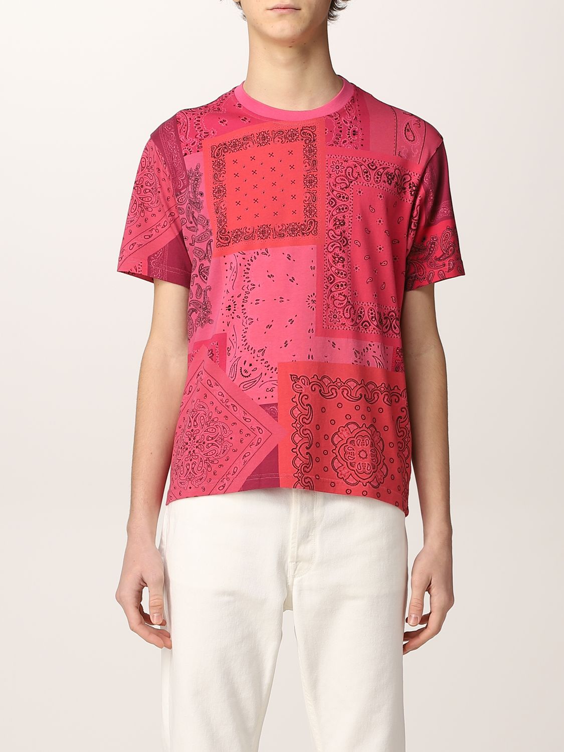 T-shirt Kenzo: T-shirt Kenzo in cotone con stampa bandana rosa 1