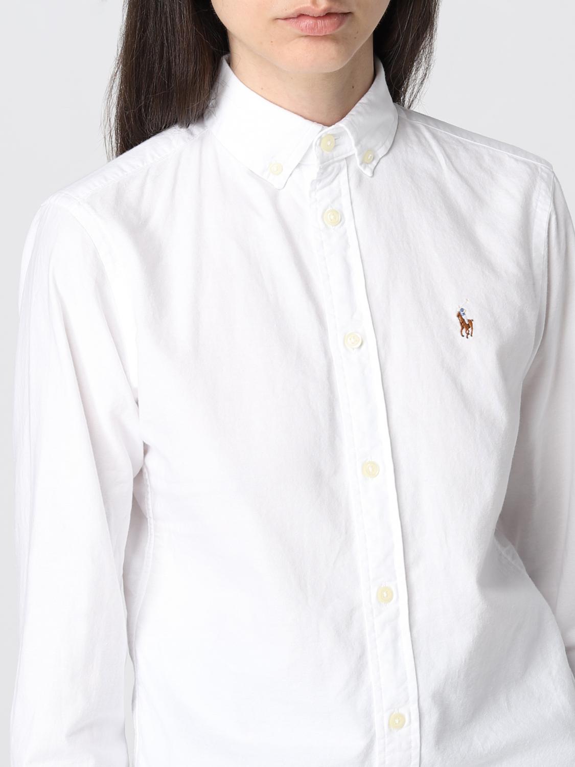 POLO RALPH LAUREN: Camicia donna - Bianco | Camicia Polo Ralph Lauren  211806181 GIGLIO.COM
