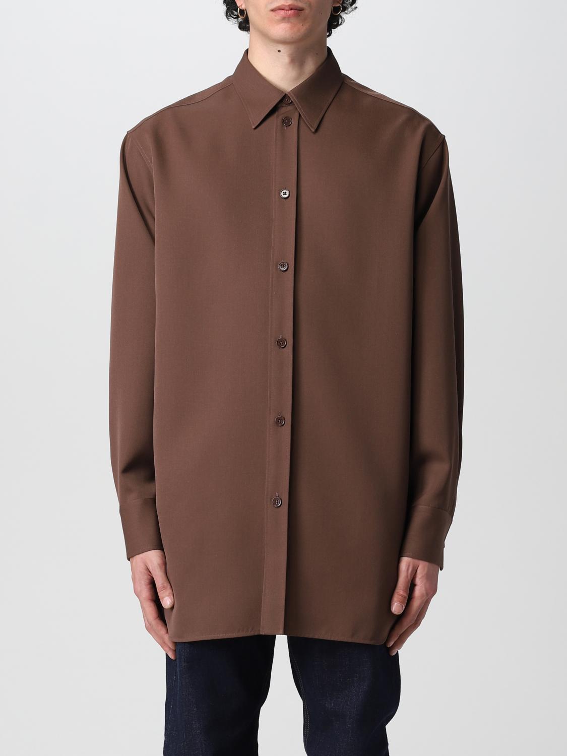 JIL SANDER: wool shirt - Brown | Jil Sander shirt