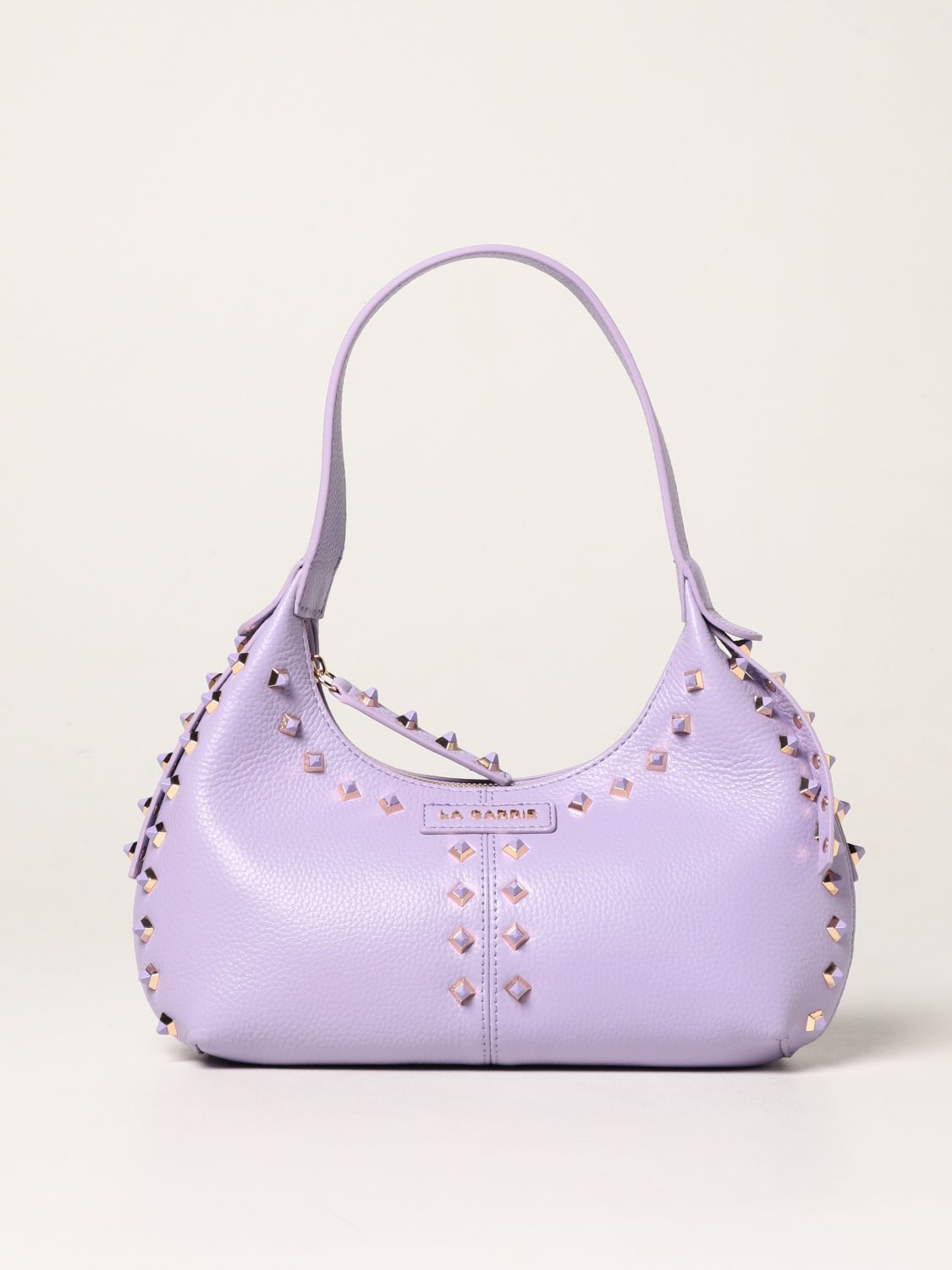 La Carrie Crossbody Bag In Textured Leather In Lilac | ModeSens