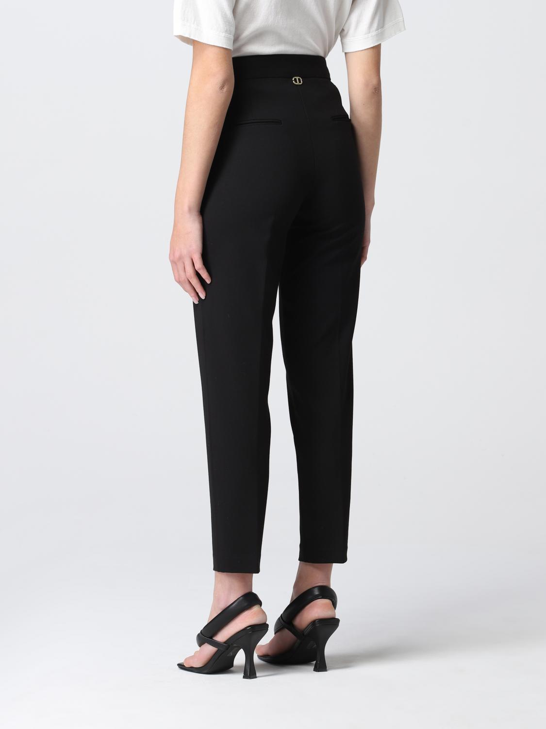 TWINSET: cropped pants in viscose blend 