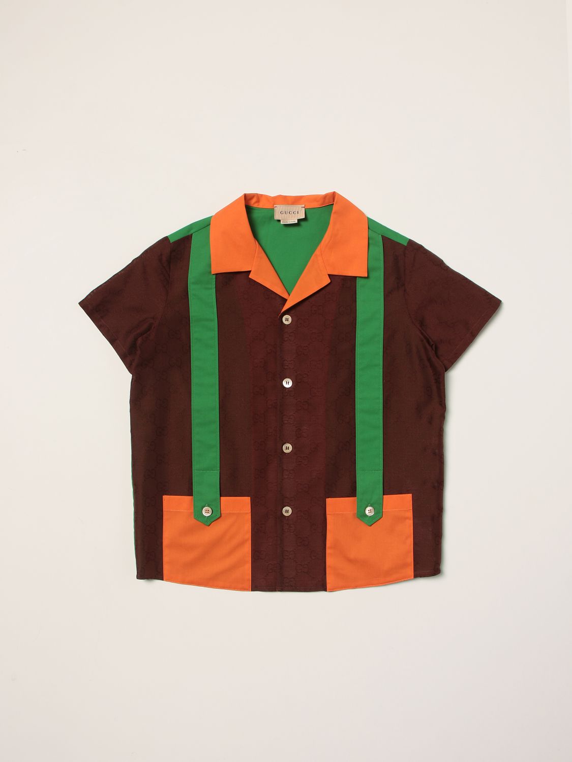 Shirt Gucci: Gucci cotton shirt brown 1