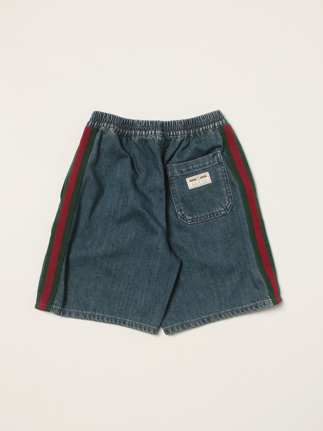 Shorts Gucci: Gucci denim shorts with Web bands blue 2