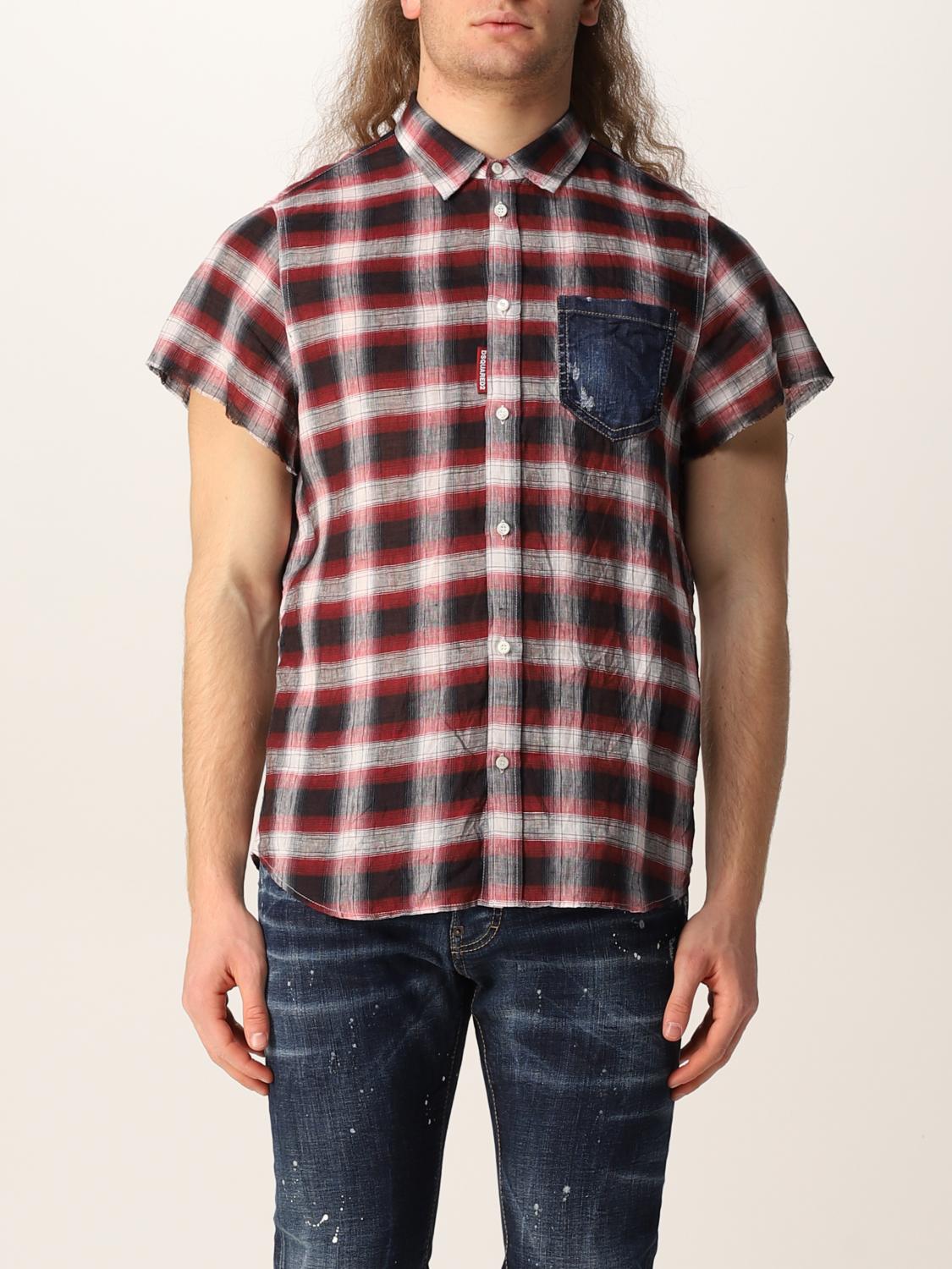 Dsquared2 シャツ メンズ シャツ Dsquared2 メンズ ブラウン シャツ Dsquared2 S71dm0526s Giglio Com