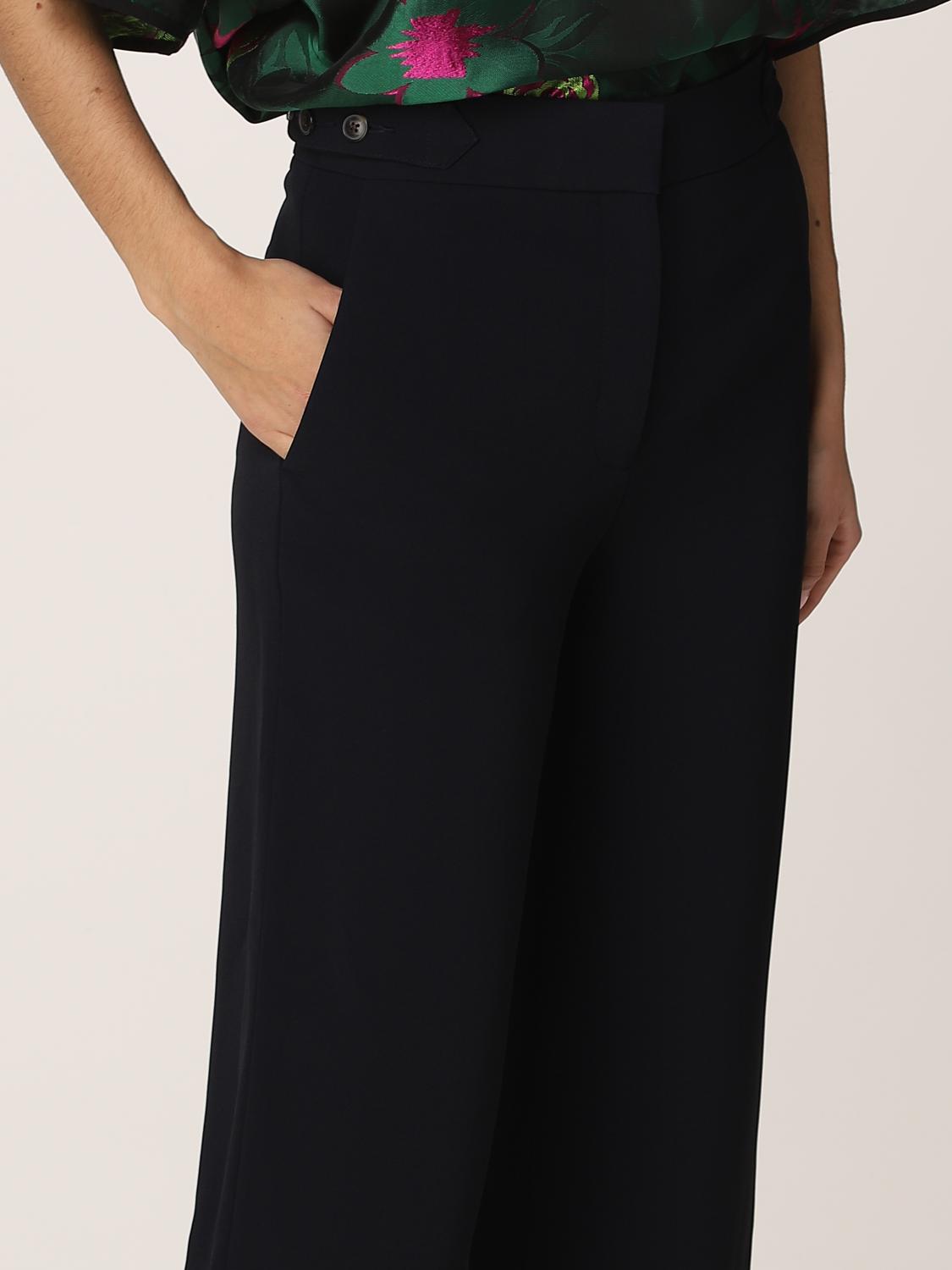 TORY BURCH: cropped pants in wool blend 