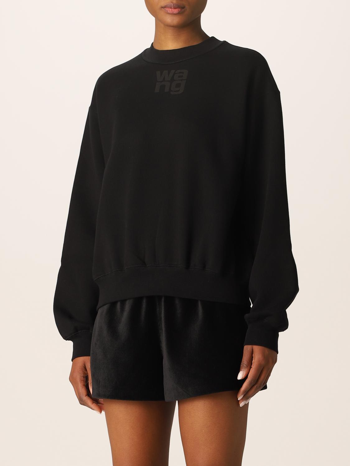 black cotton sweatshirt womens