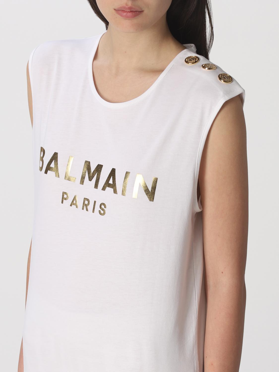 balmain embellished t shirt