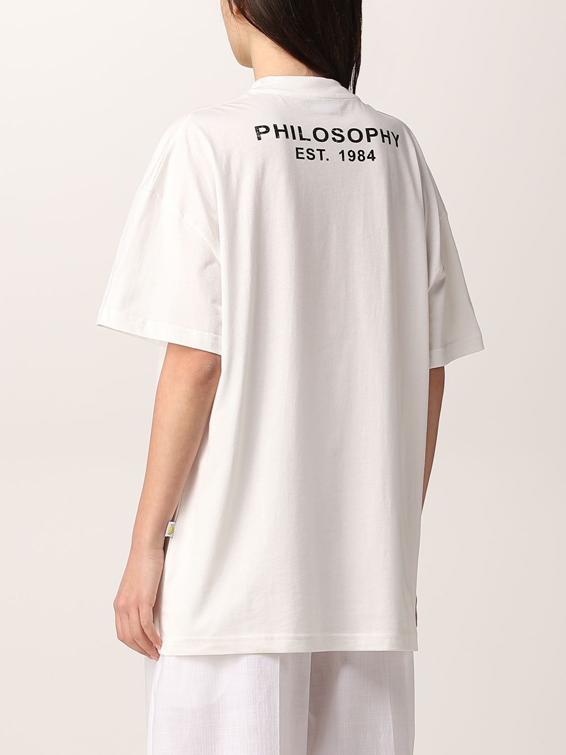 티셔츠 필로소피 디 로렌조 세라피니: 티셔츠 여성 Philosophy Di Lorenzo Serafini 옐로우 크림 3