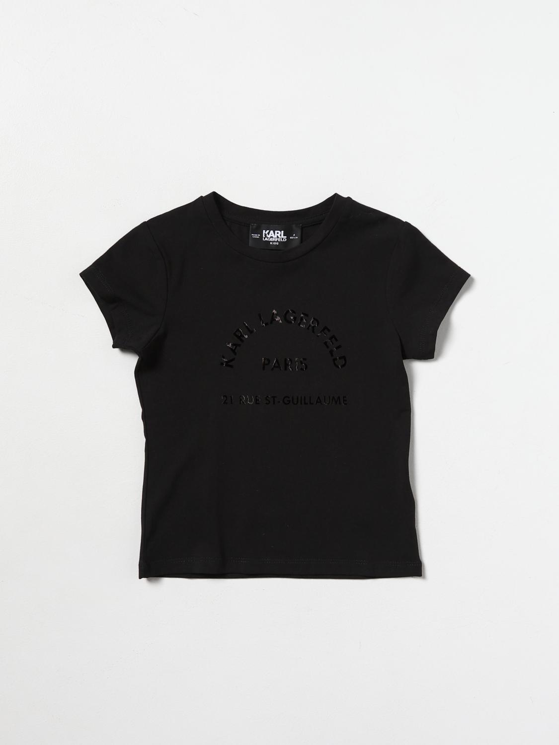 KARL LAGERFELD KIDS: t-shirt for girls - Black | Karl Lagerfeld Kids t ...